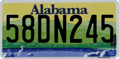 AL license plate 58DN245