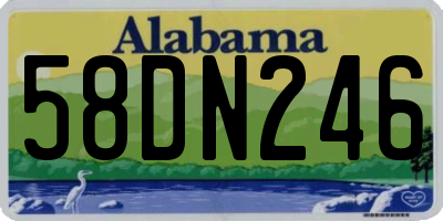 AL license plate 58DN246