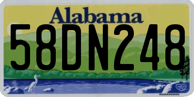 AL license plate 58DN248