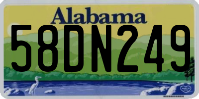 AL license plate 58DN249