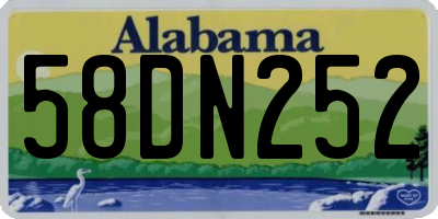AL license plate 58DN252