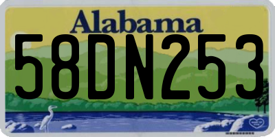 AL license plate 58DN253