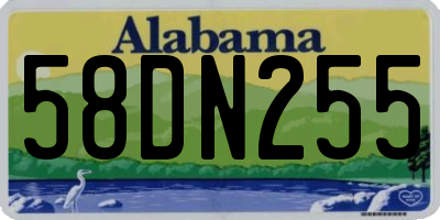 AL license plate 58DN255