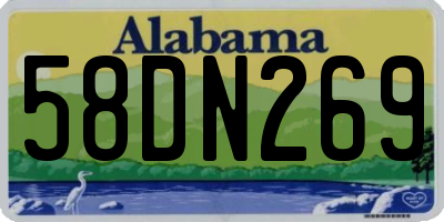 AL license plate 58DN269