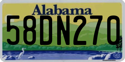 AL license plate 58DN270