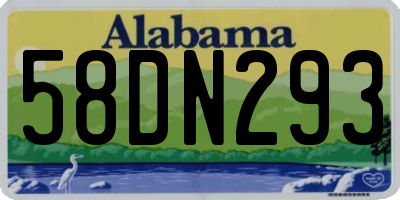 AL license plate 58DN293