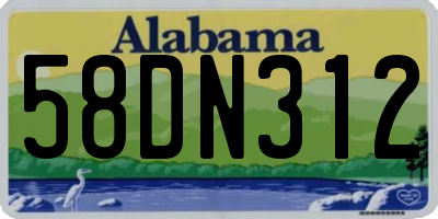 AL license plate 58DN312