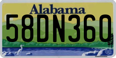 AL license plate 58DN360