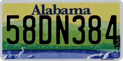 AL license plate 58DN384