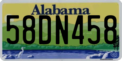 AL license plate 58DN458