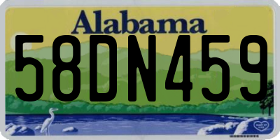 AL license plate 58DN459