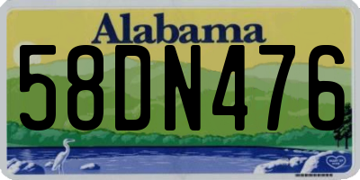 AL license plate 58DN476
