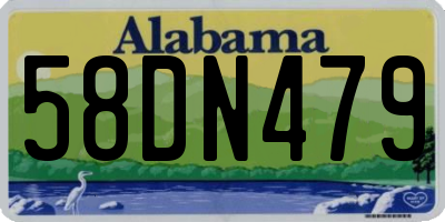 AL license plate 58DN479