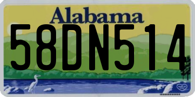 AL license plate 58DN514