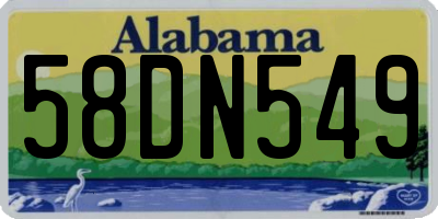 AL license plate 58DN549