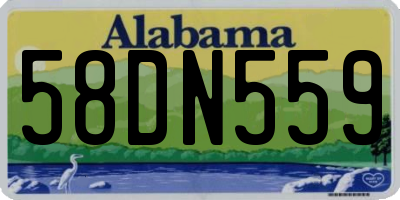 AL license plate 58DN559