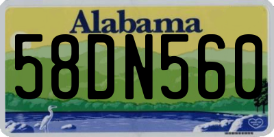 AL license plate 58DN560