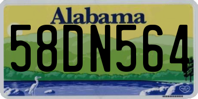 AL license plate 58DN564