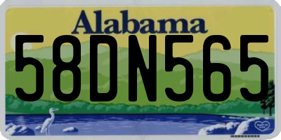 AL license plate 58DN565