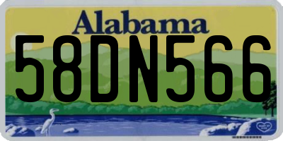 AL license plate 58DN566