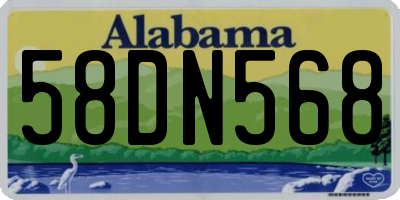 AL license plate 58DN568