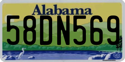 AL license plate 58DN569