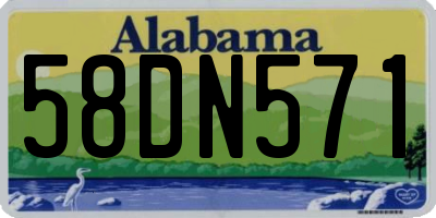 AL license plate 58DN571