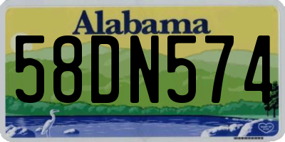 AL license plate 58DN574