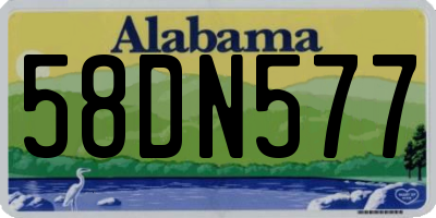 AL license plate 58DN577