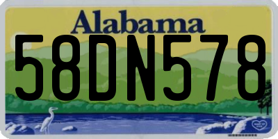 AL license plate 58DN578