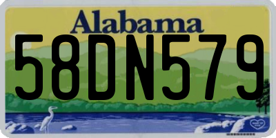 AL license plate 58DN579