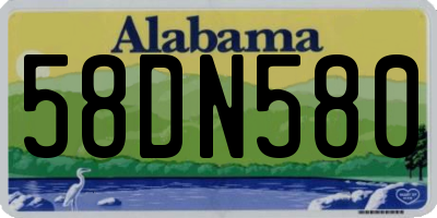 AL license plate 58DN580