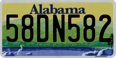 AL license plate 58DN582