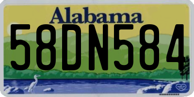 AL license plate 58DN584