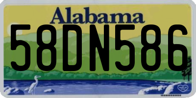 AL license plate 58DN586
