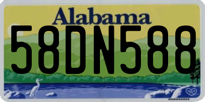 AL license plate 58DN588