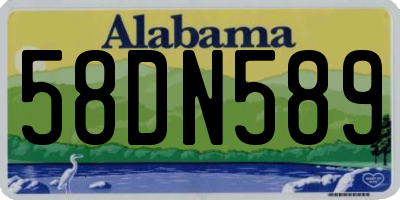 AL license plate 58DN589