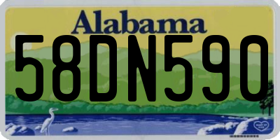 AL license plate 58DN590