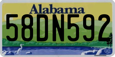 AL license plate 58DN592