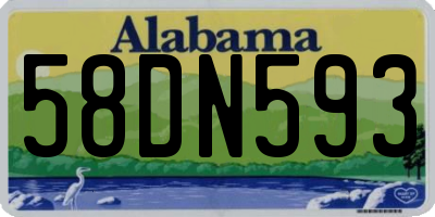 AL license plate 58DN593
