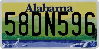 AL license plate 58DN596
