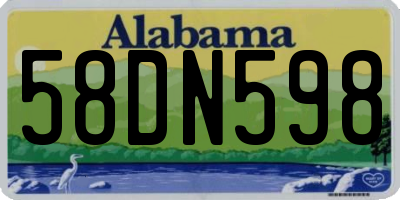 AL license plate 58DN598