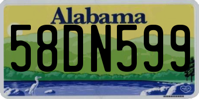 AL license plate 58DN599