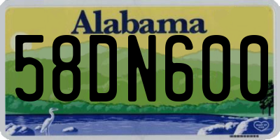 AL license plate 58DN600
