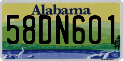 AL license plate 58DN601