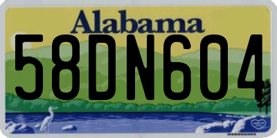 AL license plate 58DN604