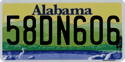 AL license plate 58DN606