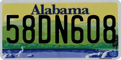AL license plate 58DN608