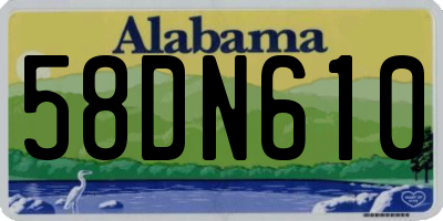 AL license plate 58DN610
