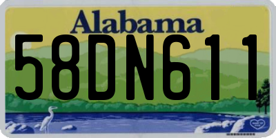 AL license plate 58DN611